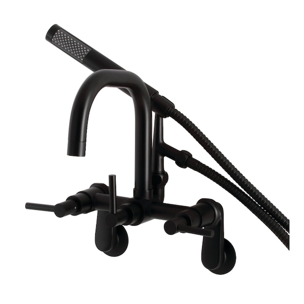 Aqua Vintage AE8450DL Wall Mount Clawfoot Tub Faucet, Matte Black AE8450DL - main